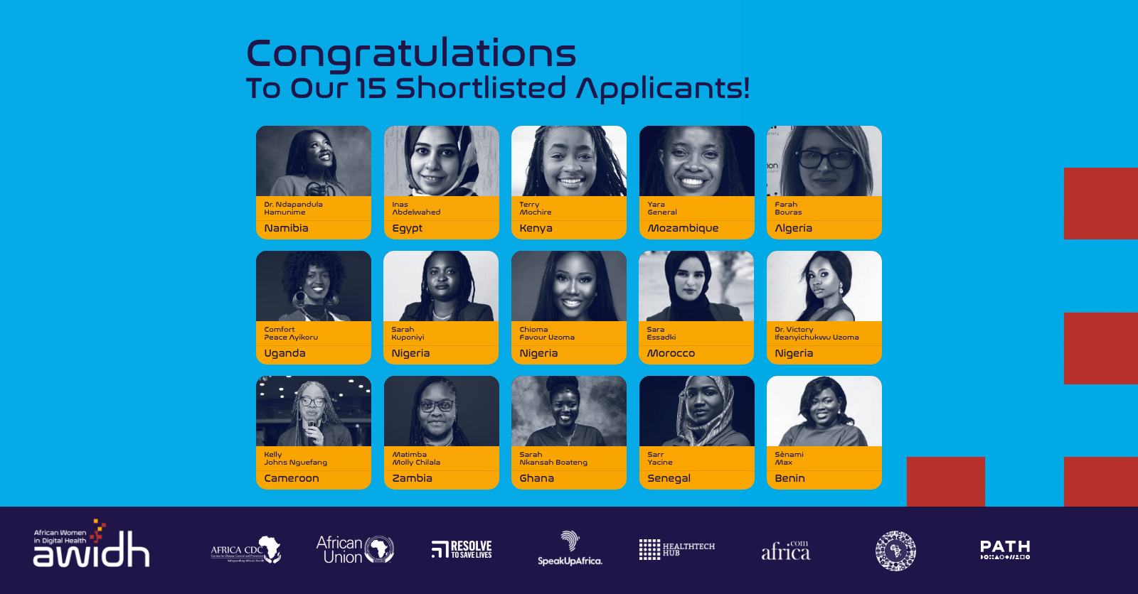 15 African Women in Digital Health make the Mentorship Program Shortlist 